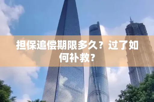 西安担保追偿期限多久?过了如何补救?